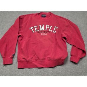 JanSport Temple University Sweatshirt Crewneck Pullover Mens Medium Embroidered